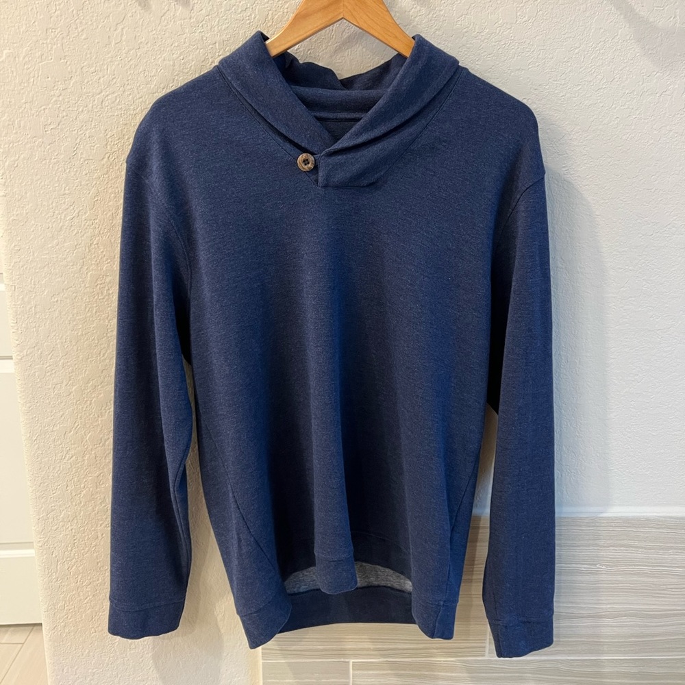 Mizzen+Main Men's Navy Blue Crewneck Sweater